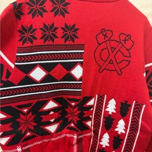 NHL Red and Black Knit Sweater
